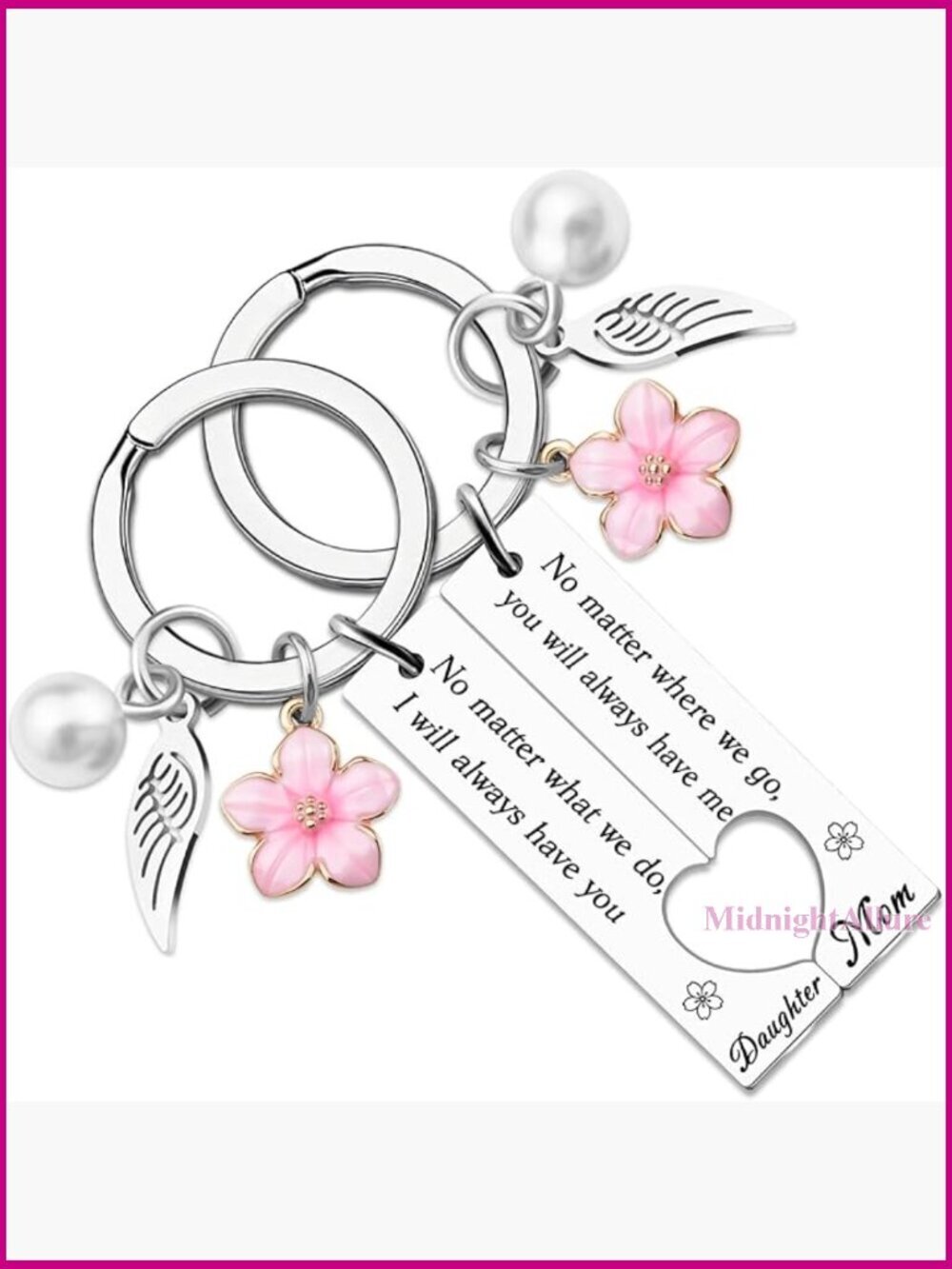 Mom Daughter Keychain Gift from Daughter for Mother Birthday Christmas